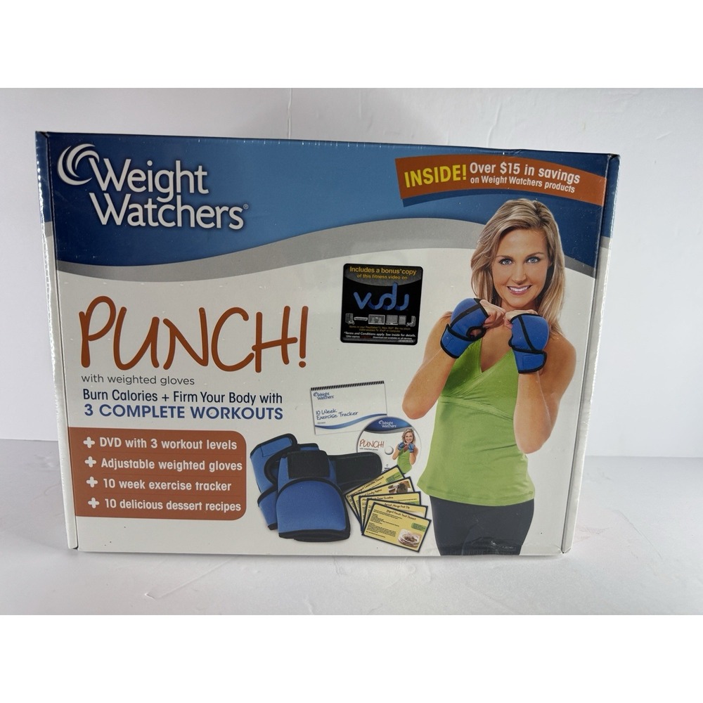 Weight Watchers Punch With Weighted Gloves 3 Complete Workouts New Sealed